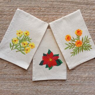 Poinsettia Group Tea Towel (Set of 3)